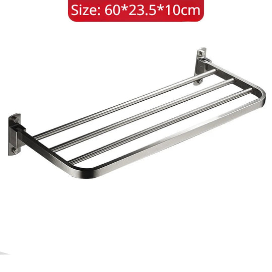 Gold Bathroom Folding Towel Rack