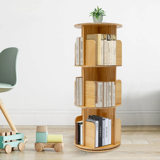 Tiered Rotating Display Bookshelf