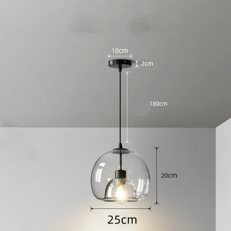 Luxury Glass Dome Pendant Light