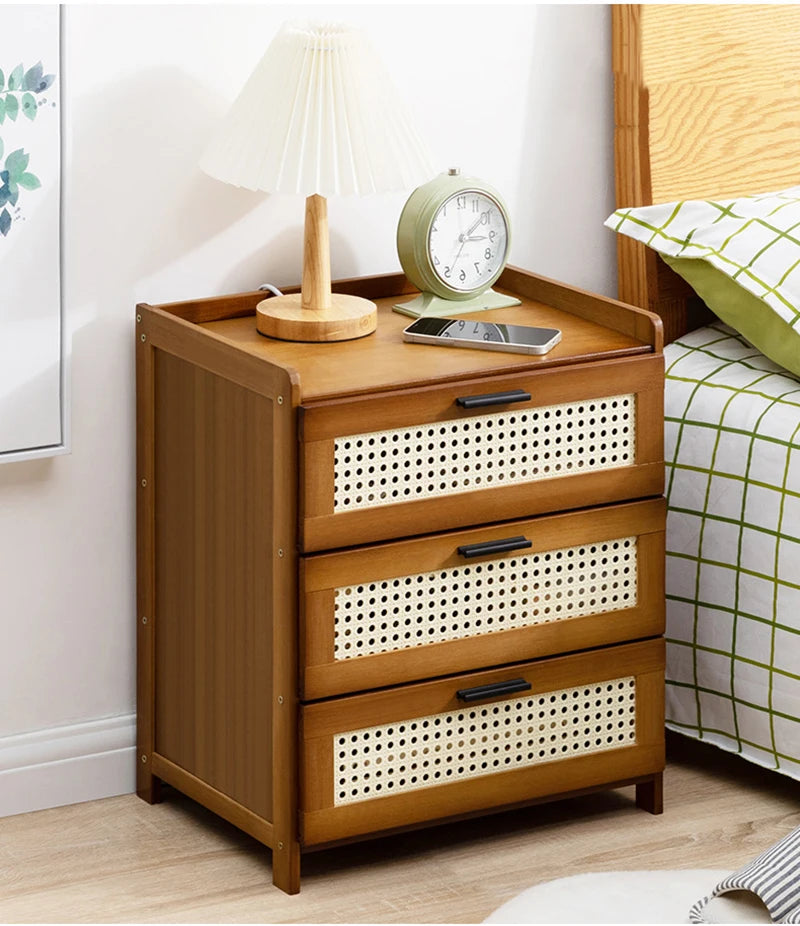 Luxury Solid Wood, Modern Bedside Table