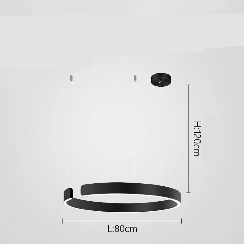 Luxury Nordic Part Ring LED Pendant Lamp