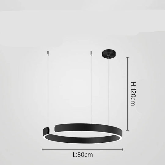 Luxury Nordic Part Ring LED Pendant Lamp