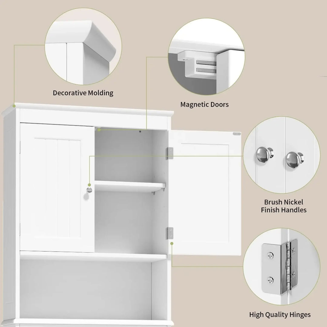 Modern Over The Toilet Wood Storage Cabinet