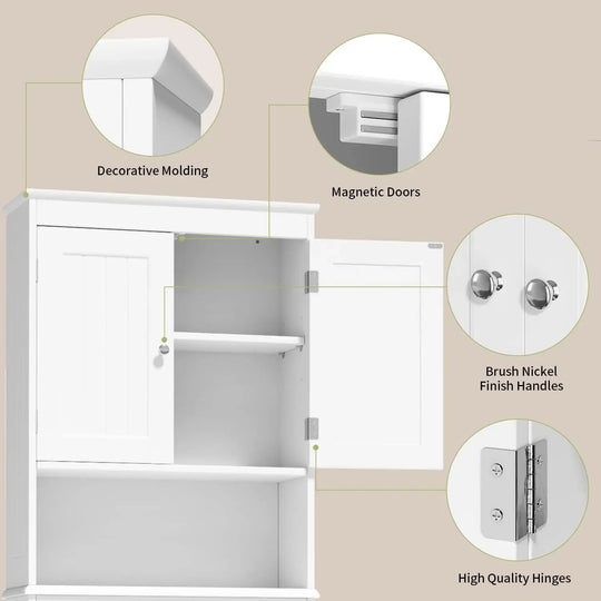 Modern Over The Toilet Wood Storage Cabinet