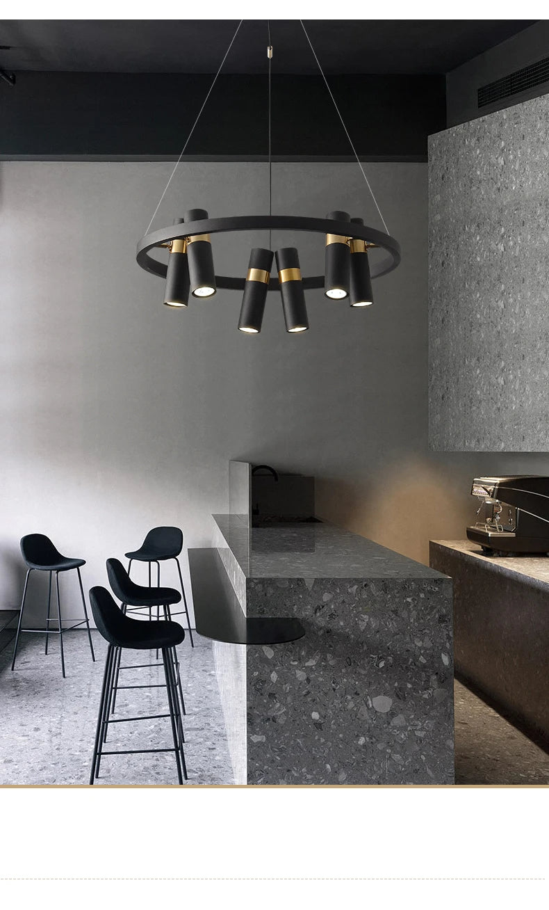 Industrial Wind LED Chandelier