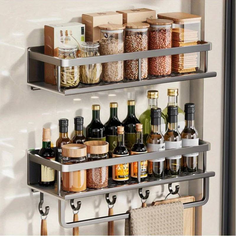 Grey Modern Kitchen Seasoning Rack