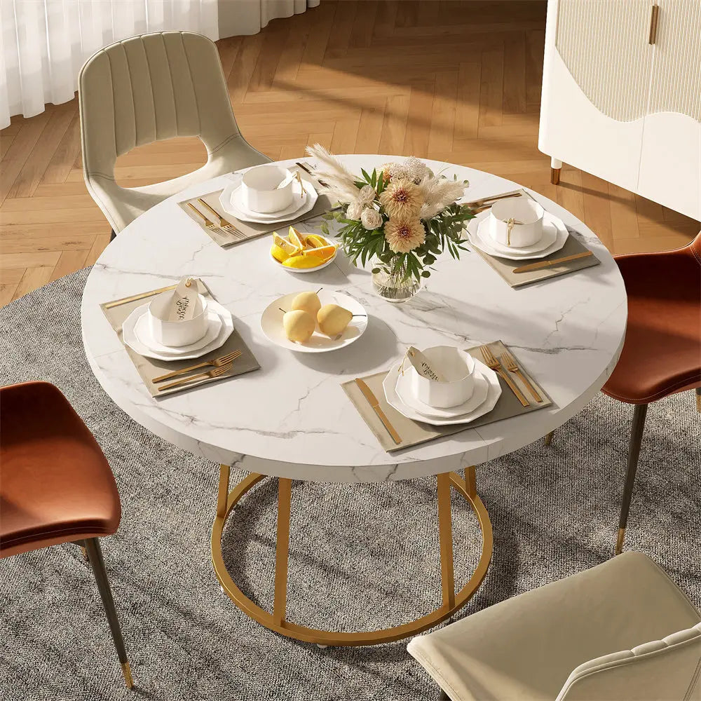 Marble Dining Table 47.24 Inch