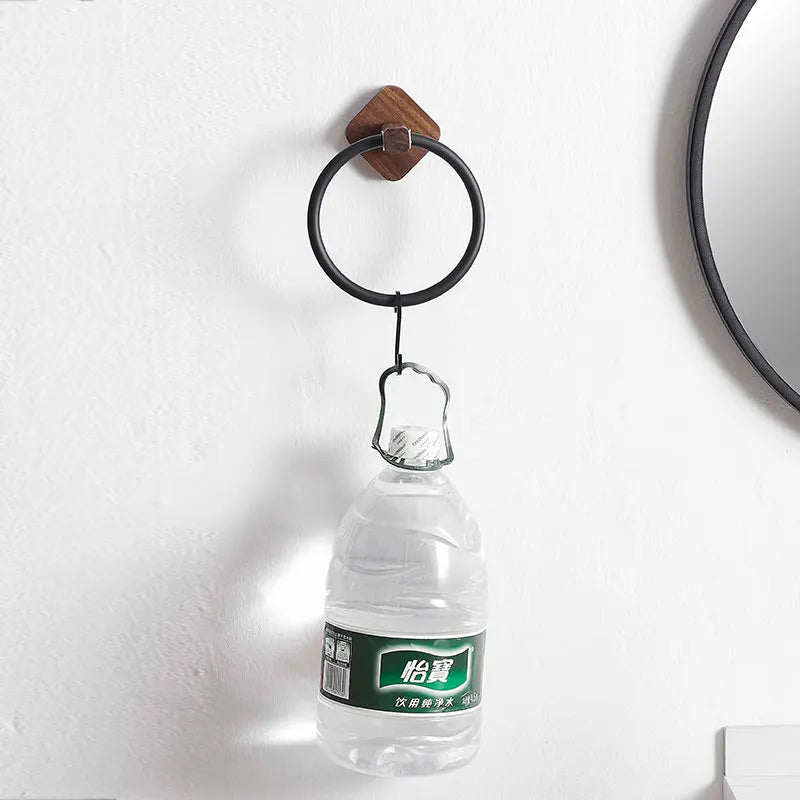 Modern Aluminum Wood Towel Ring