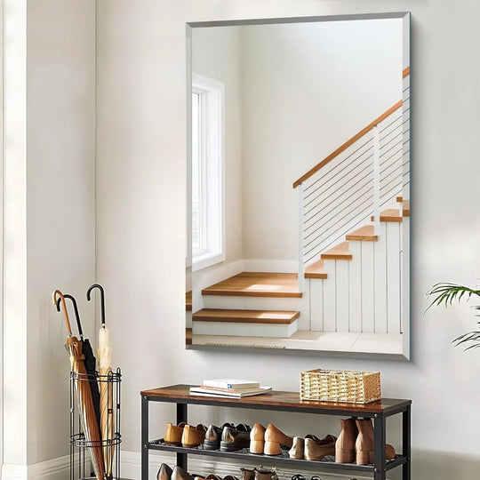 Beveled Bathroom Mirror, 36x55 Inch