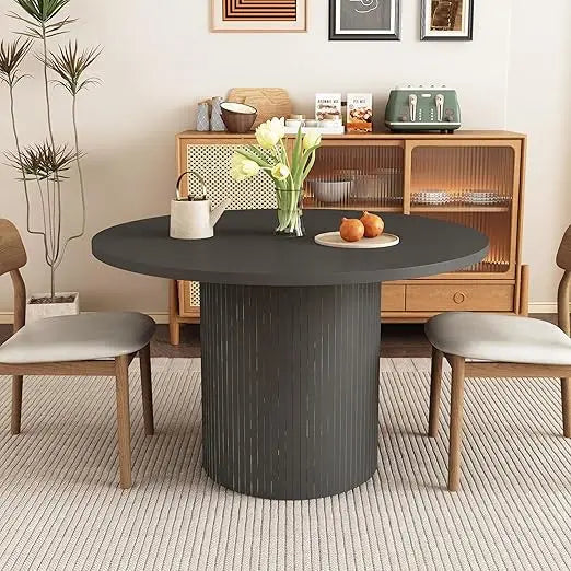 47 Inch Modern Round Dining Table for 4