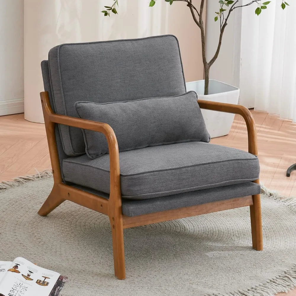 Simple Fabric Accent Chair Set of 2