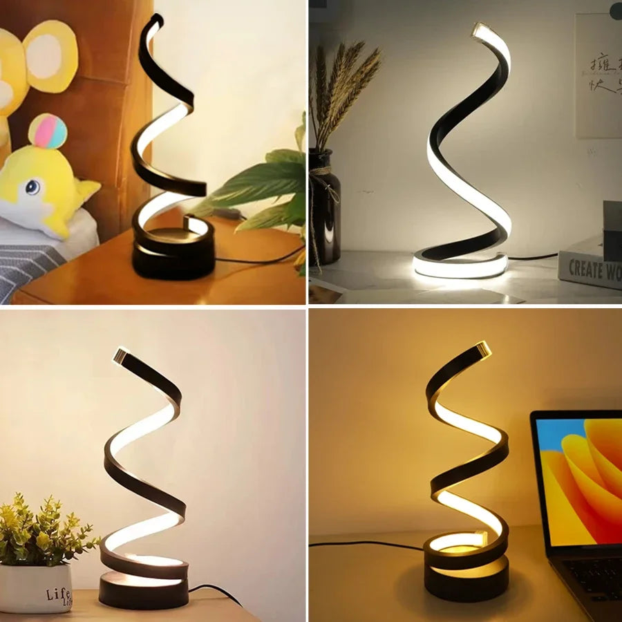 LED Modern Minimalist Spiral Desk Lamp