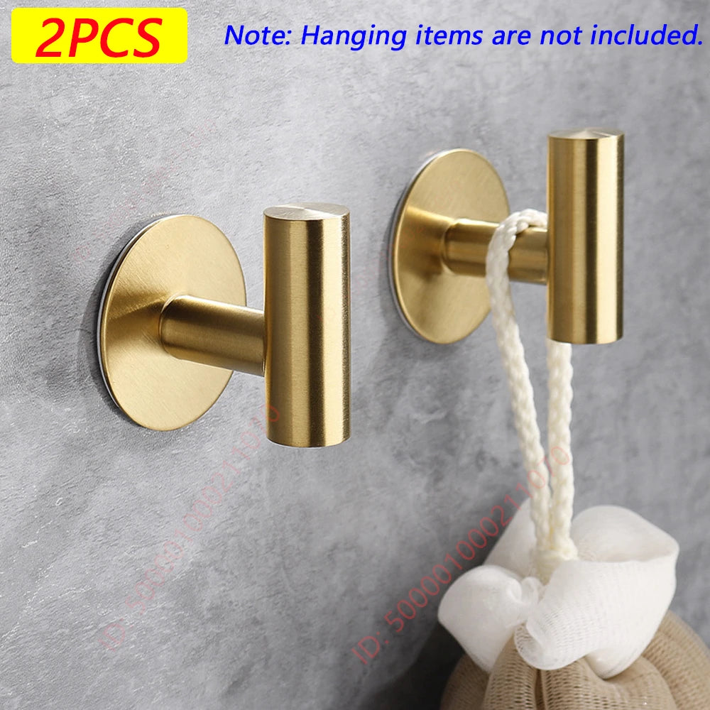 Stainless Steel Adhesive Robe Hooks