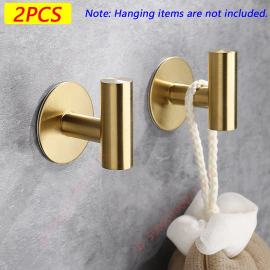 Stainless Steel Adhesive Robe Hooks