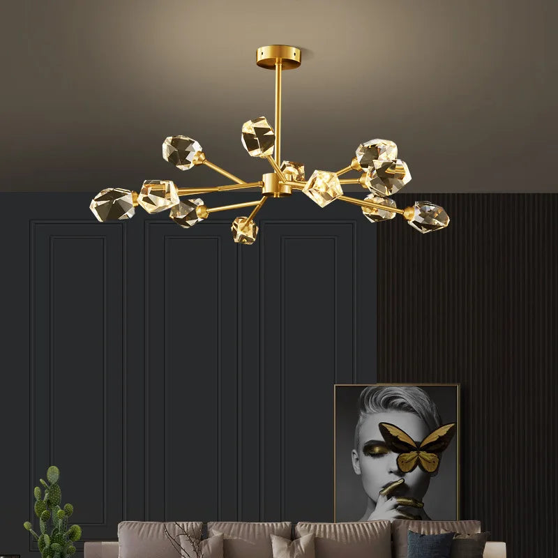 Luxury Nordic Crystal LED Ceiling Chandelier
