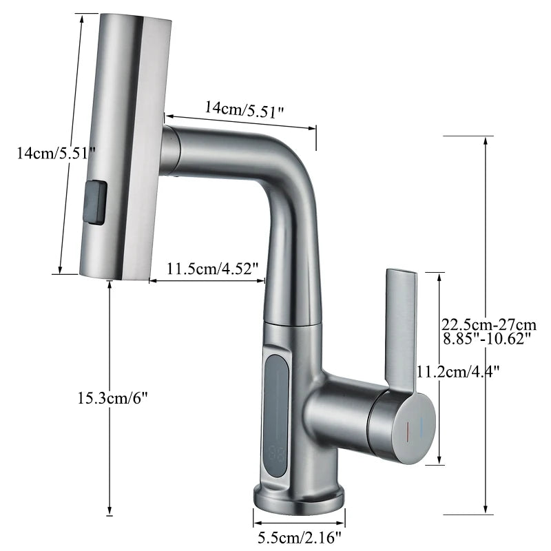 Modern Smart 3 Spout Faucet With Digital Thermostat
