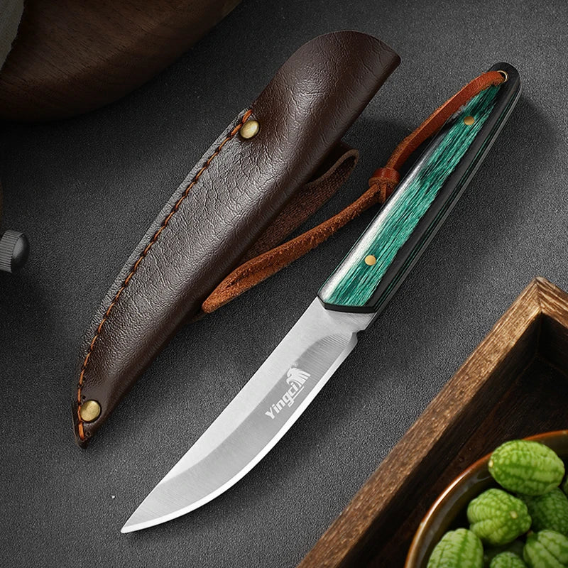 Small Fashion Knife with Leather Cover