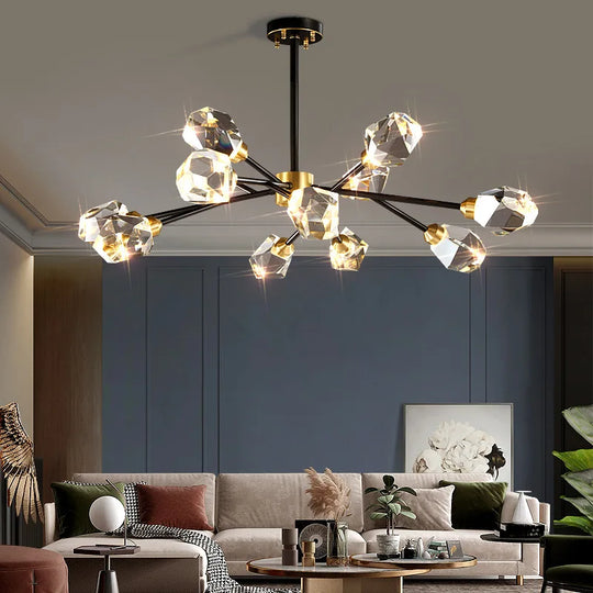 Luxury Nordic Crystal LED Ceiling Chandelier