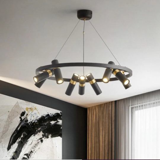 Industrial Wind LED Chandelier