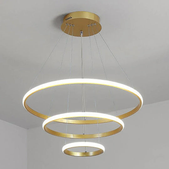 Luxury Adjustable LED Ring Chandelier