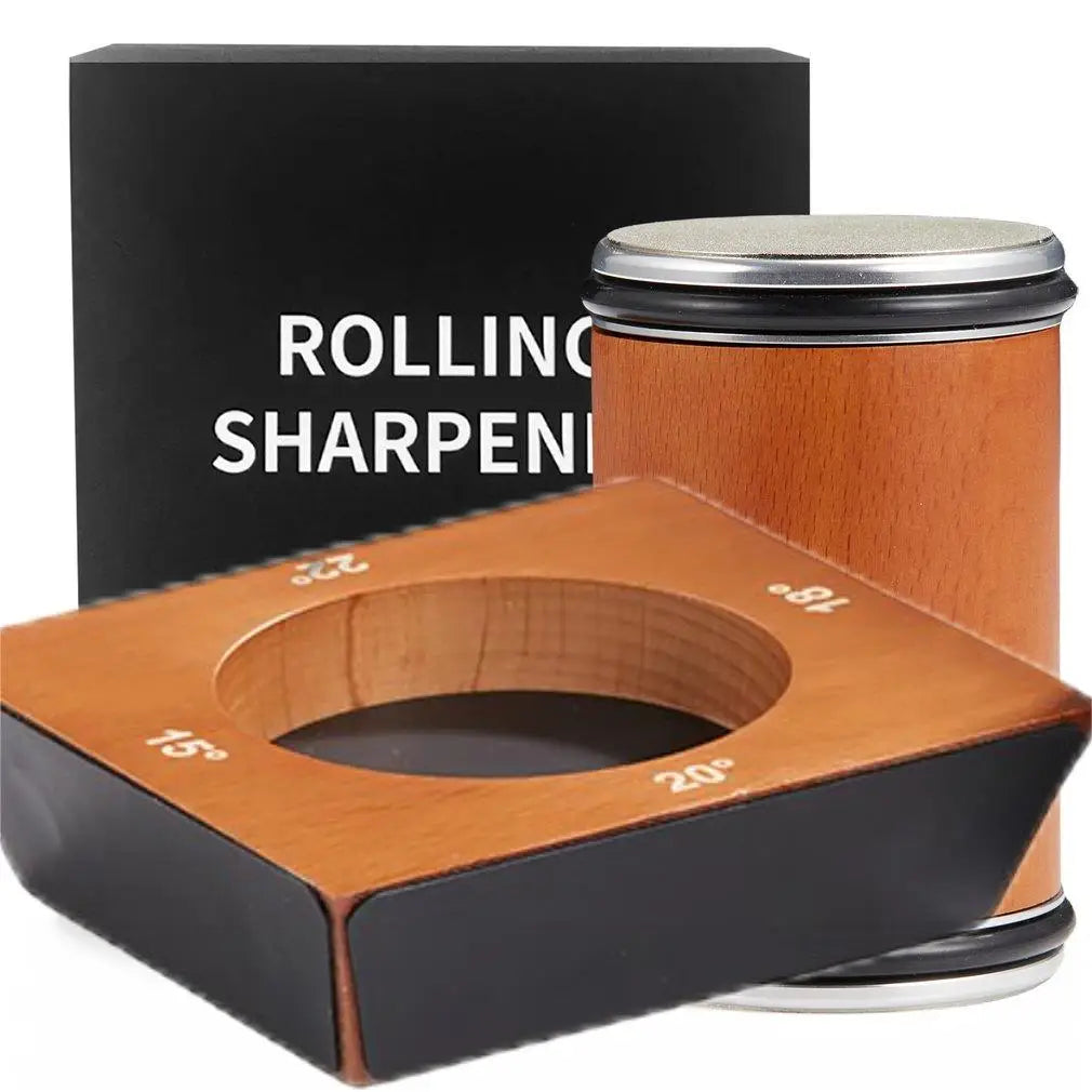 Rolling Knife Sharpener With Leather Strop