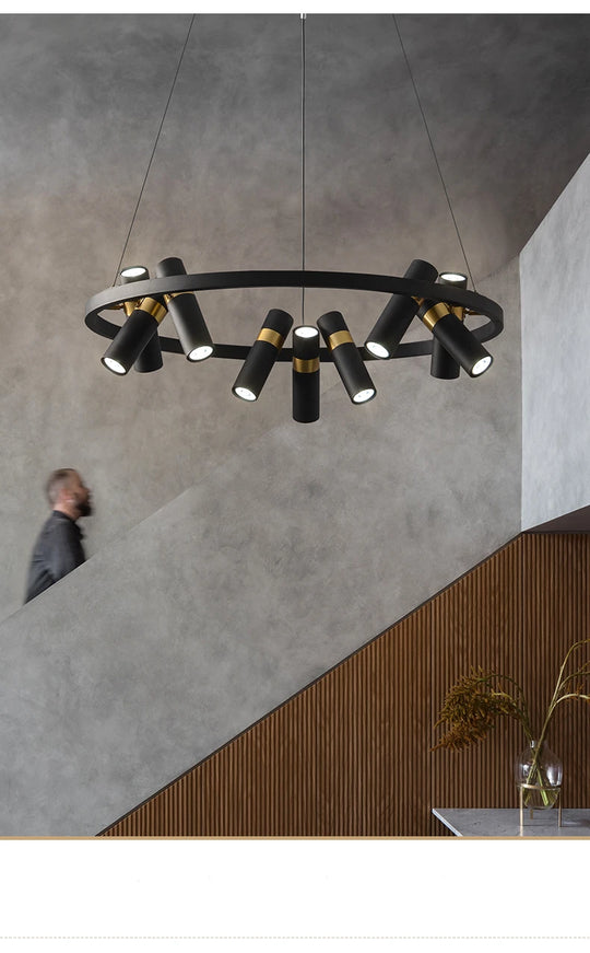 Industrial Wind LED Chandelier