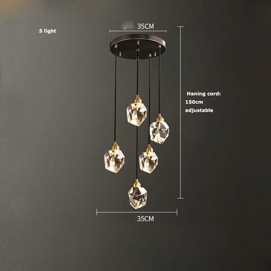 Luxury Nordic Crystal LED Ceiling Chandelier