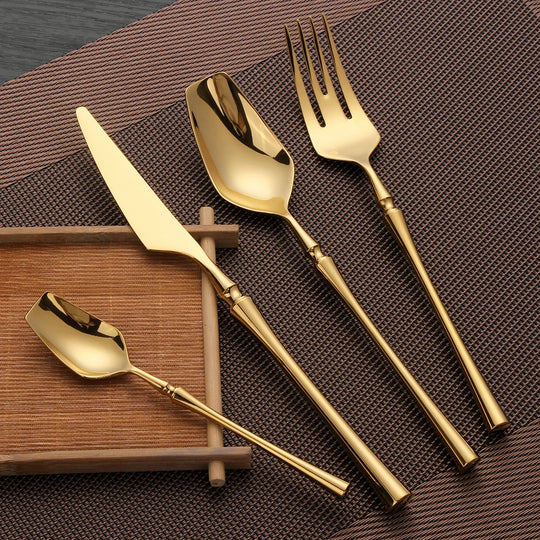 Gold Stainless Steel Tableware