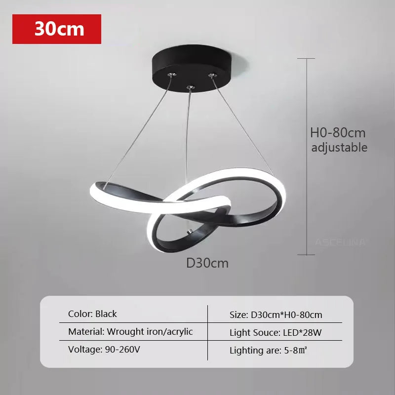 Luxury Simple LED Ceiling Pendant Chandelier Lighting Lustre
