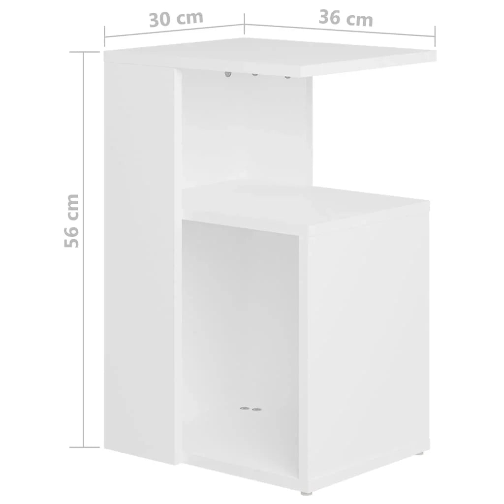 Nordic White Modern Side Table