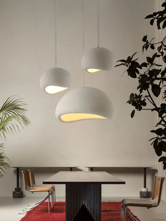 Modern White Wabi Sabi Chandelier LED