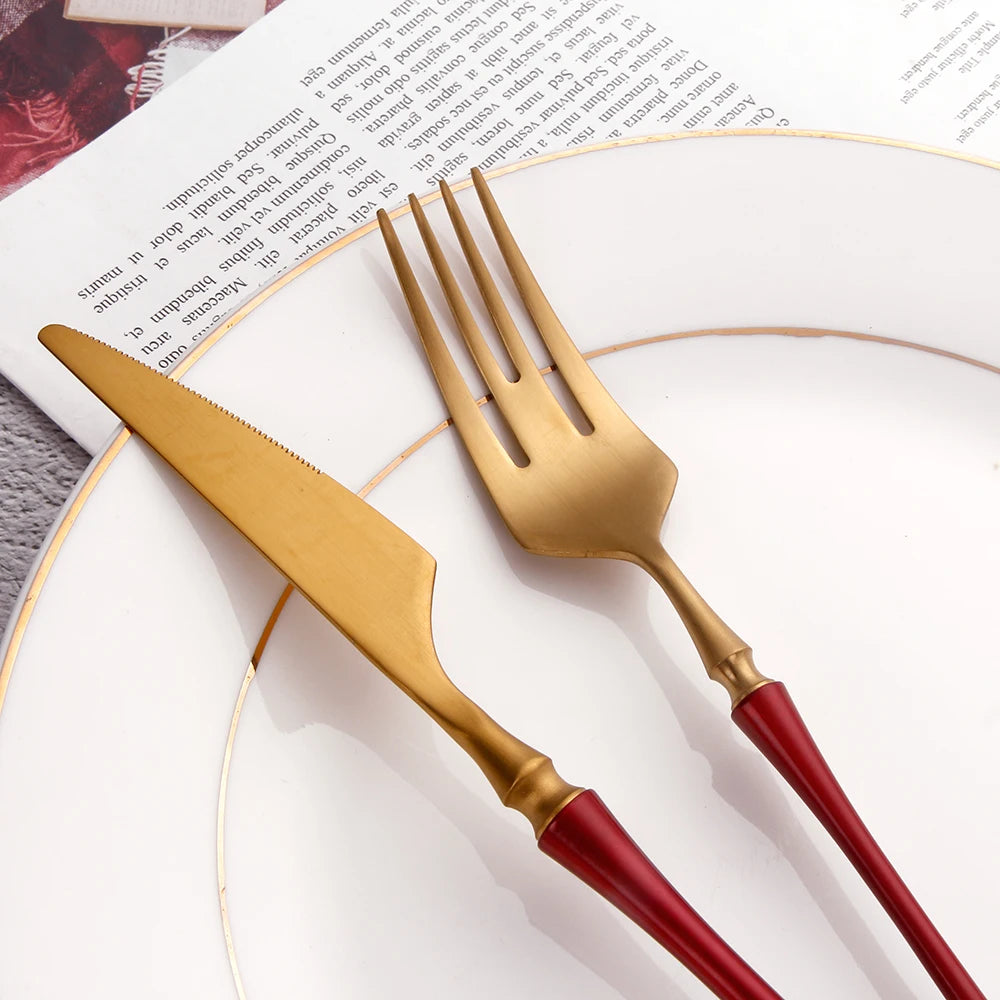 Gold Stainless Steel Tableware