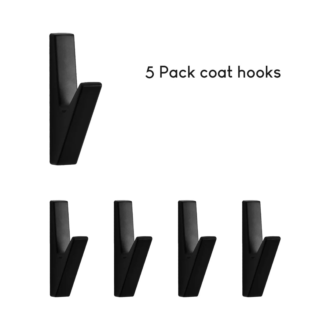 5Pcs Matte Metal Wall Hooks