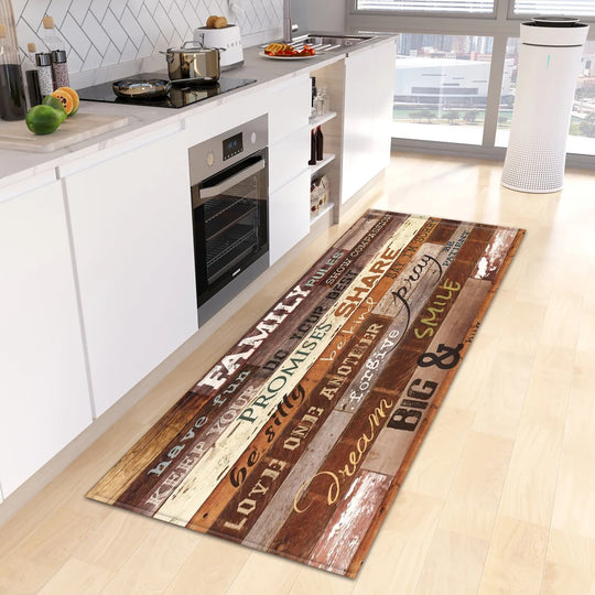 Wood Grain Kitchen Rug