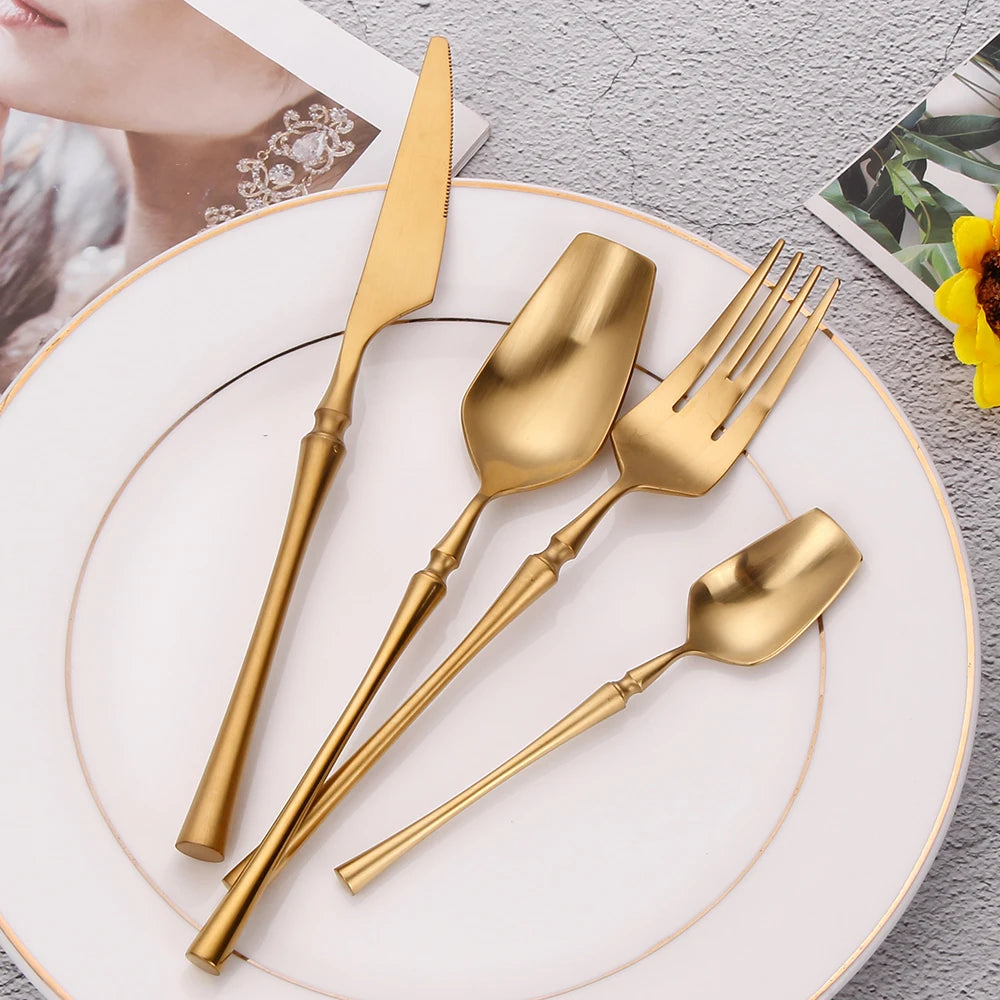 Gold Stainless Steel Tableware