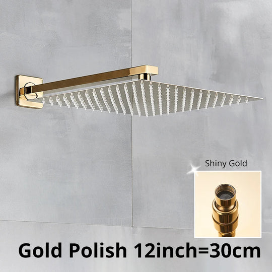 Stylish Rainfall Shower Head 8"/10"/12"
