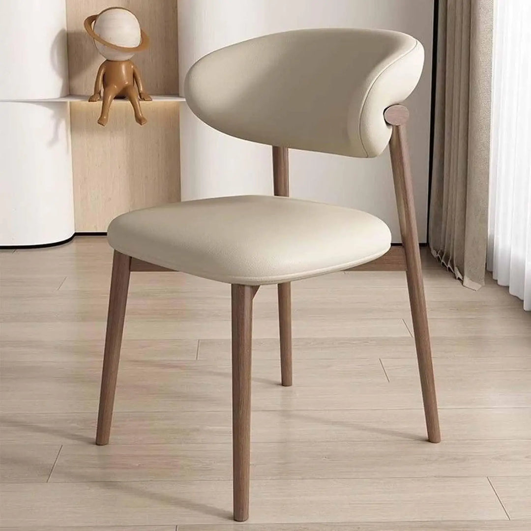 Modern Upholstered Curved Dining Chair
