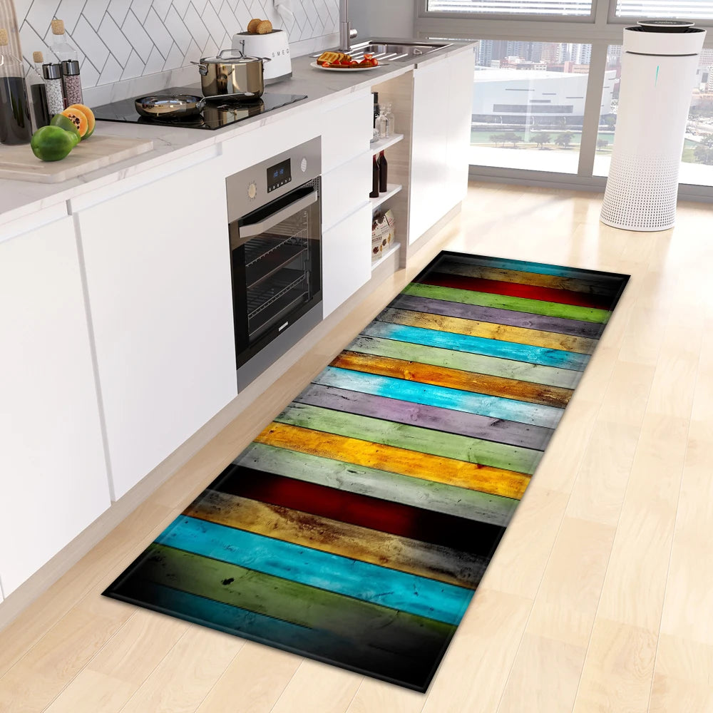 Wood Grain Kitchen Rug