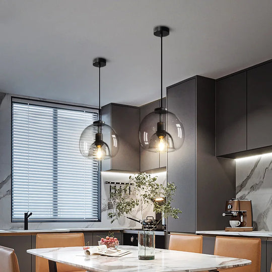Luxury Glass Dome Pendant Light
