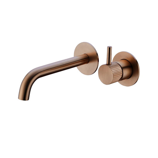 Knurled Wall Mounted Mixer Faucet