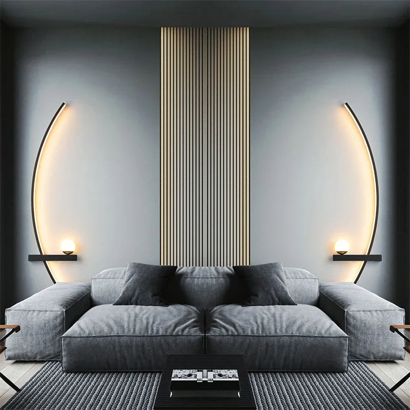 Symmetrical Curved LED Wall lights