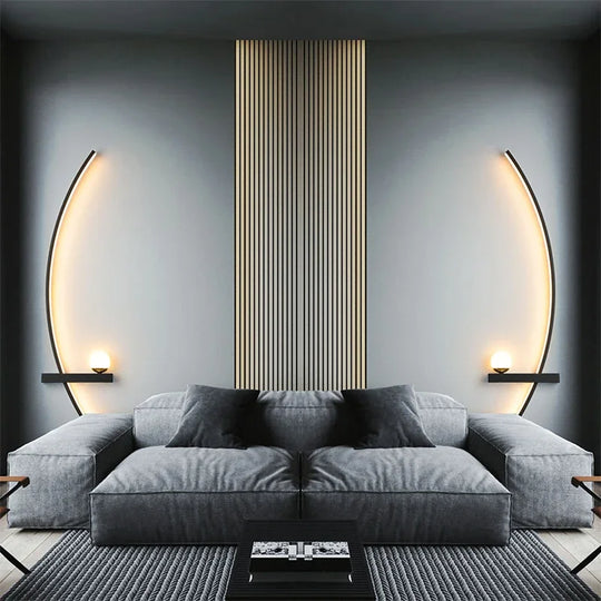 Symmetrical Curved LED Wall lights