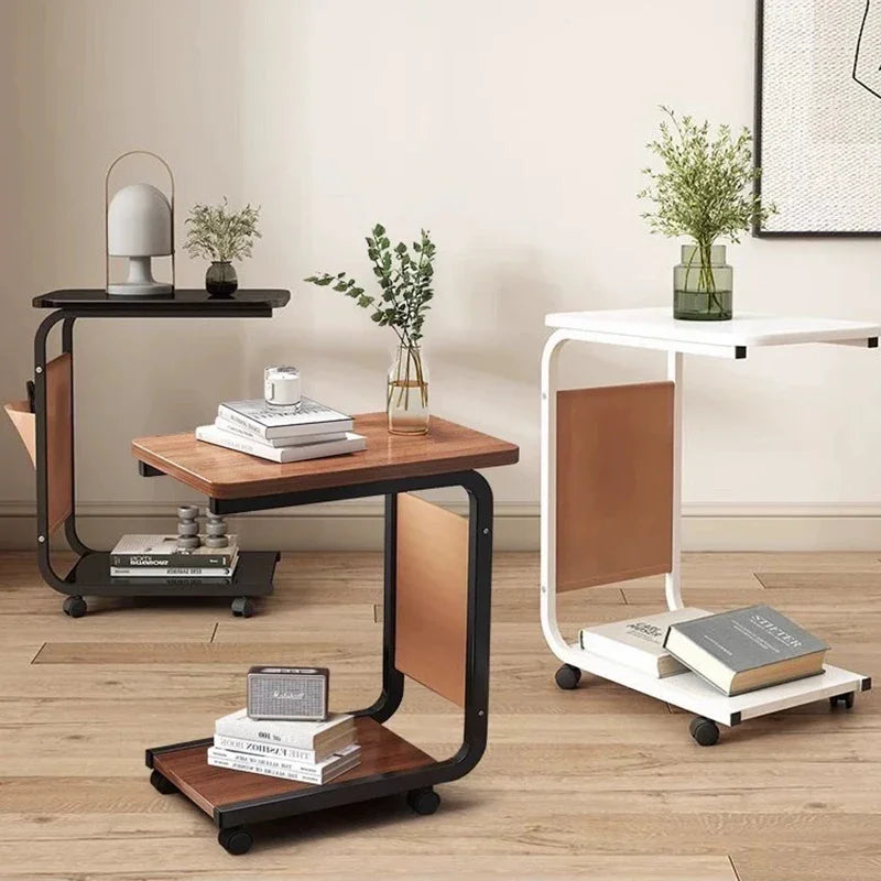 Moden C-Shaped Mobile Coffee Table