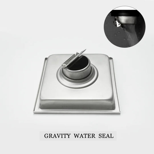 Invisible Square Floor Drain Modern 304 Stainless Steel