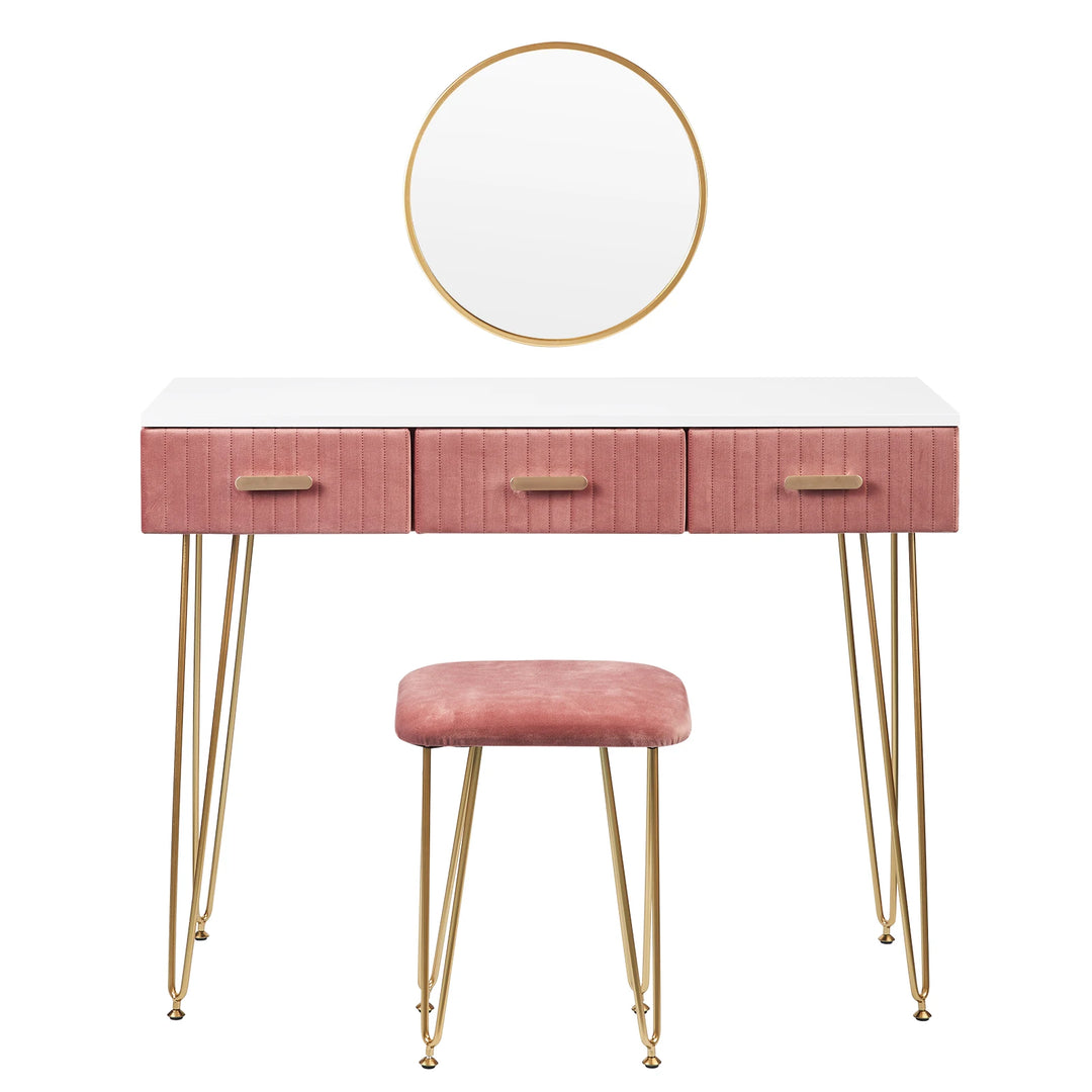 Modern Dressing Table with Stool